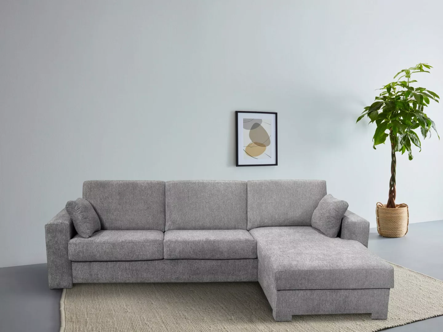 Home affaire Ecksofa "Roma "M" Matratzenhöhe 14 cm, Dauerschlaffunktion, mi günstig online kaufen