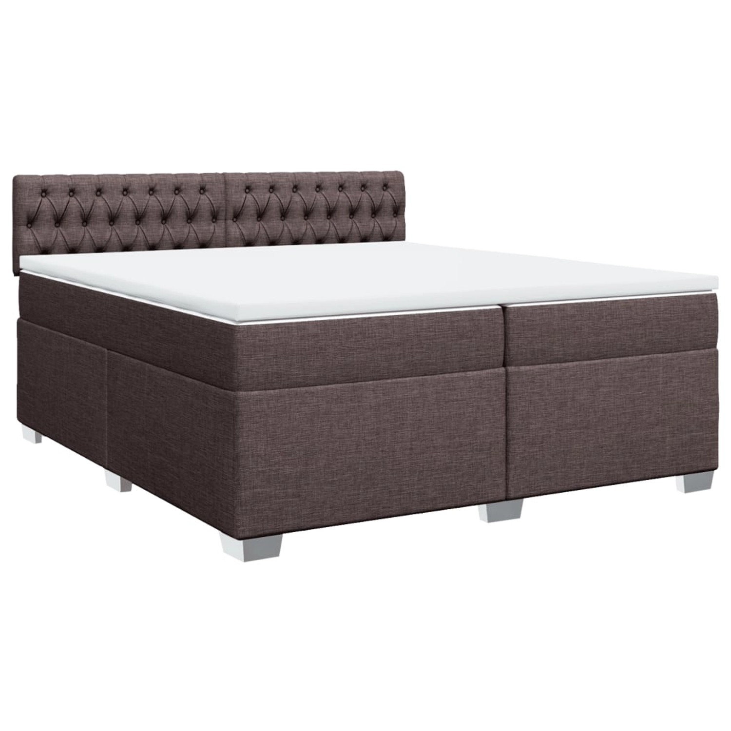 vidaXL Boxspringbett mit Matratze Dunkelbraun 200x200 cm Stoff2102027 günstig online kaufen