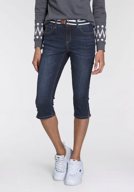 KangaROOS Caprijeans "CAPRI-JEANS mit Gürtel", (Set, mit abnehmbarem Gürtel günstig online kaufen