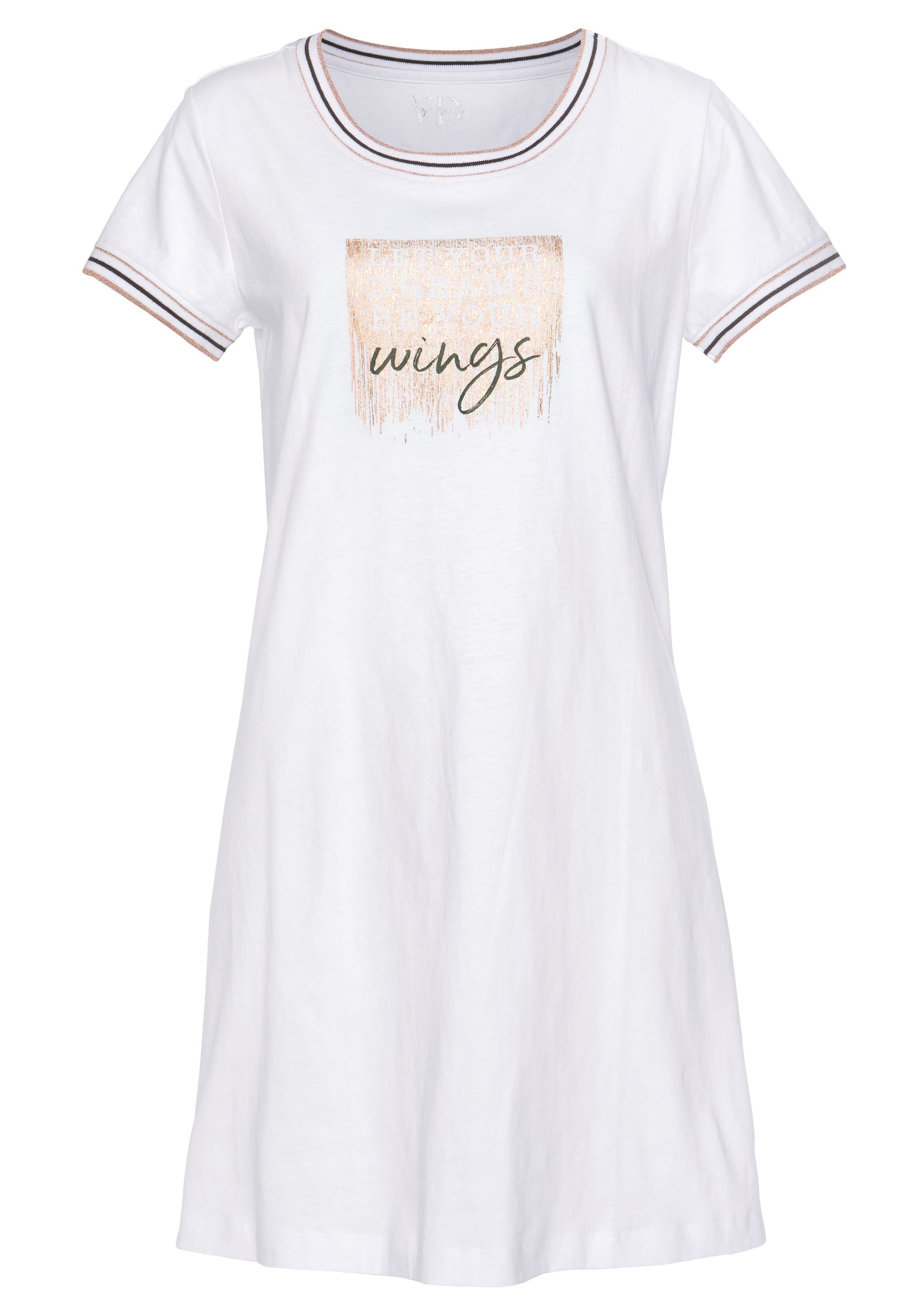 Vivance Dreams Nachthemd, mit Statement-Print günstig online kaufen