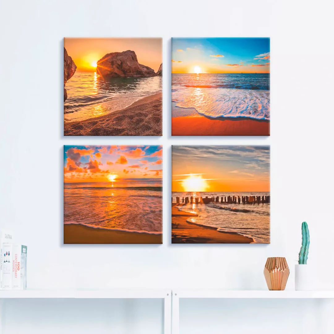 Artland Leinwandbild "Sonnenuntergänge am Strand & Meer", Sonnenaufgang & - günstig online kaufen