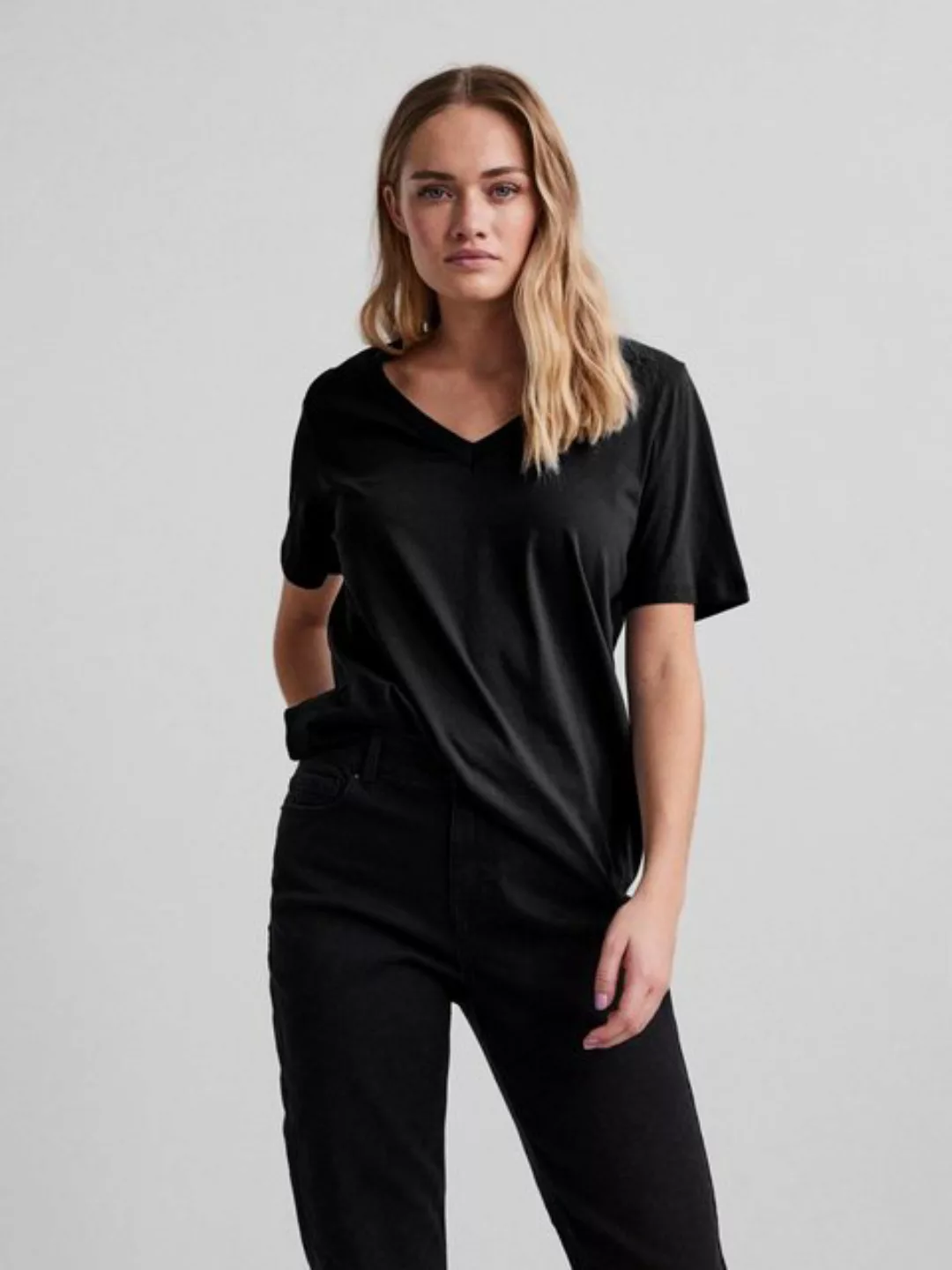 PIECES Pcria T-shirt Damen Schwarz günstig online kaufen