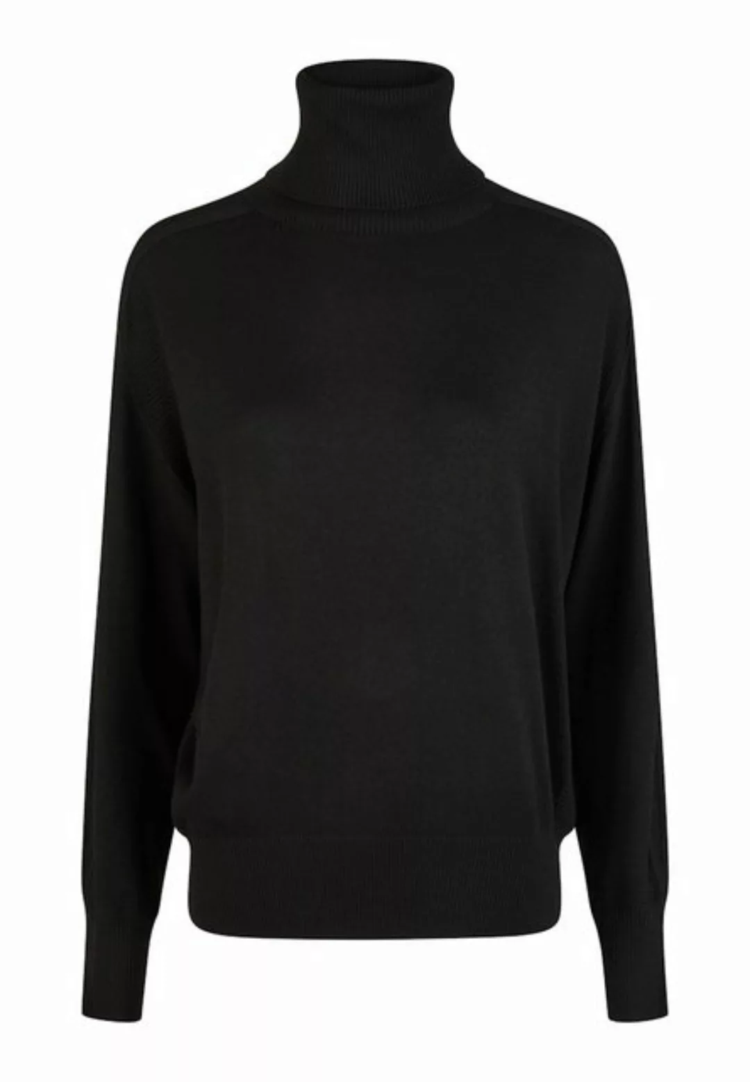 MARC AUREL Strickpullover Rollkragenpullover in Feinstrick-Optik black günstig online kaufen