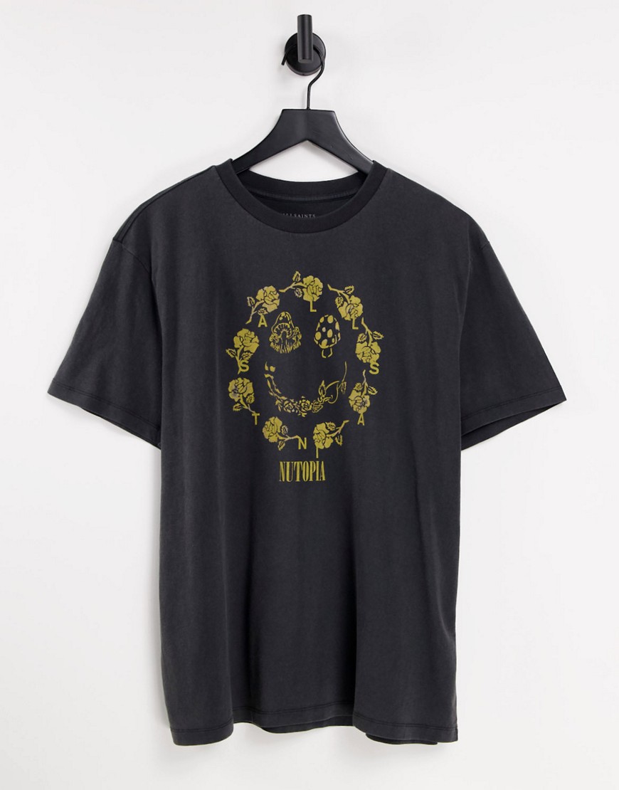 AllSaints – Posie – T-Shirt in Schwarz günstig online kaufen