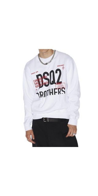 Dsquared2 Rundhalspullover Dsquared2 DSQ2 Brother Sweatshirt Weiß Herren S günstig online kaufen