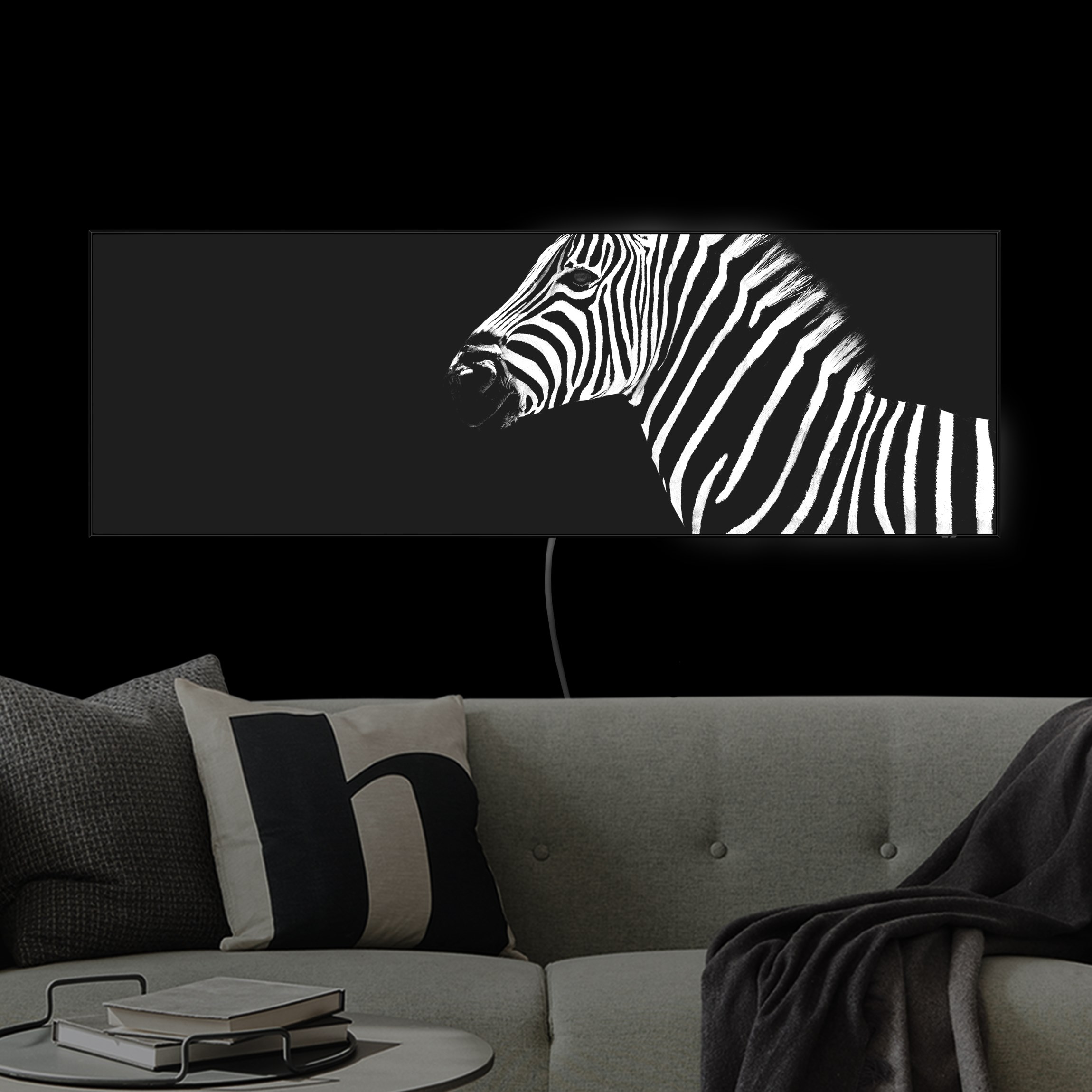 LED-Wechselbild Zebra Safari Art günstig online kaufen