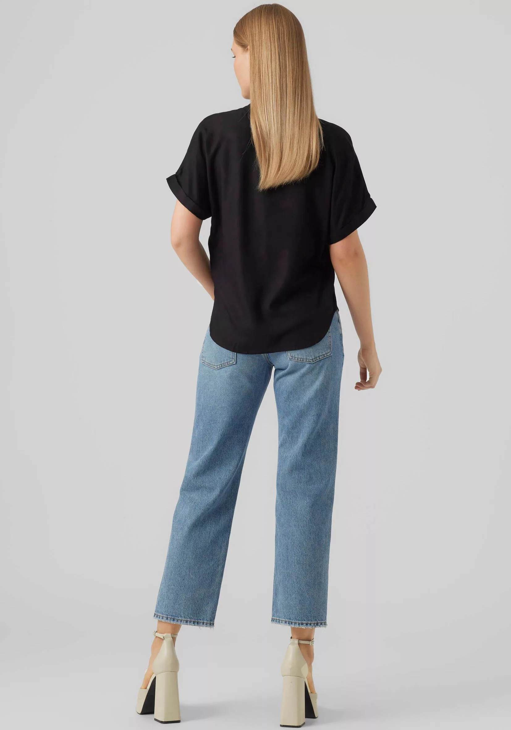 Vero Moda Blusenshirt Vero Moda Damen Top Shirt-Bluse VmBeauty V-Ausschnitt günstig online kaufen