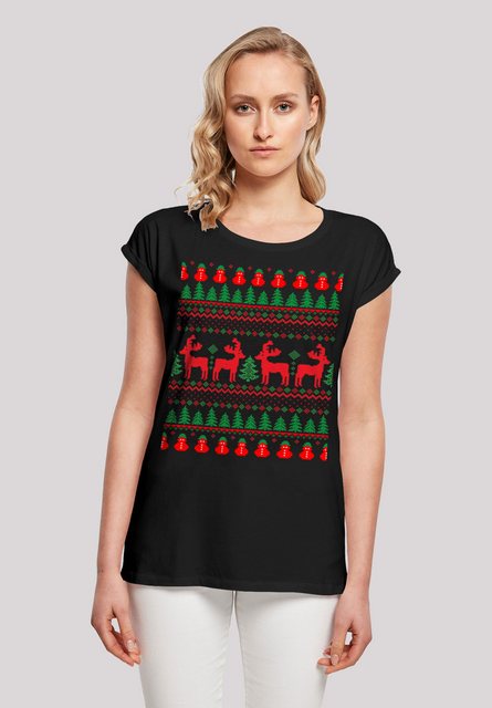 F4NT4STIC T-Shirt "Christmas Reindeers Weihnachten Muster", Print günstig online kaufen