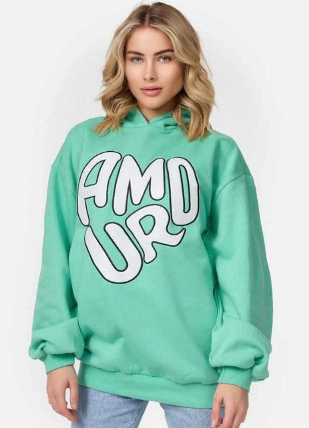 Worldclassca Hoodie Worldclassca Oversized Hoodie "AMOUR" Kapuzenpullover S günstig online kaufen