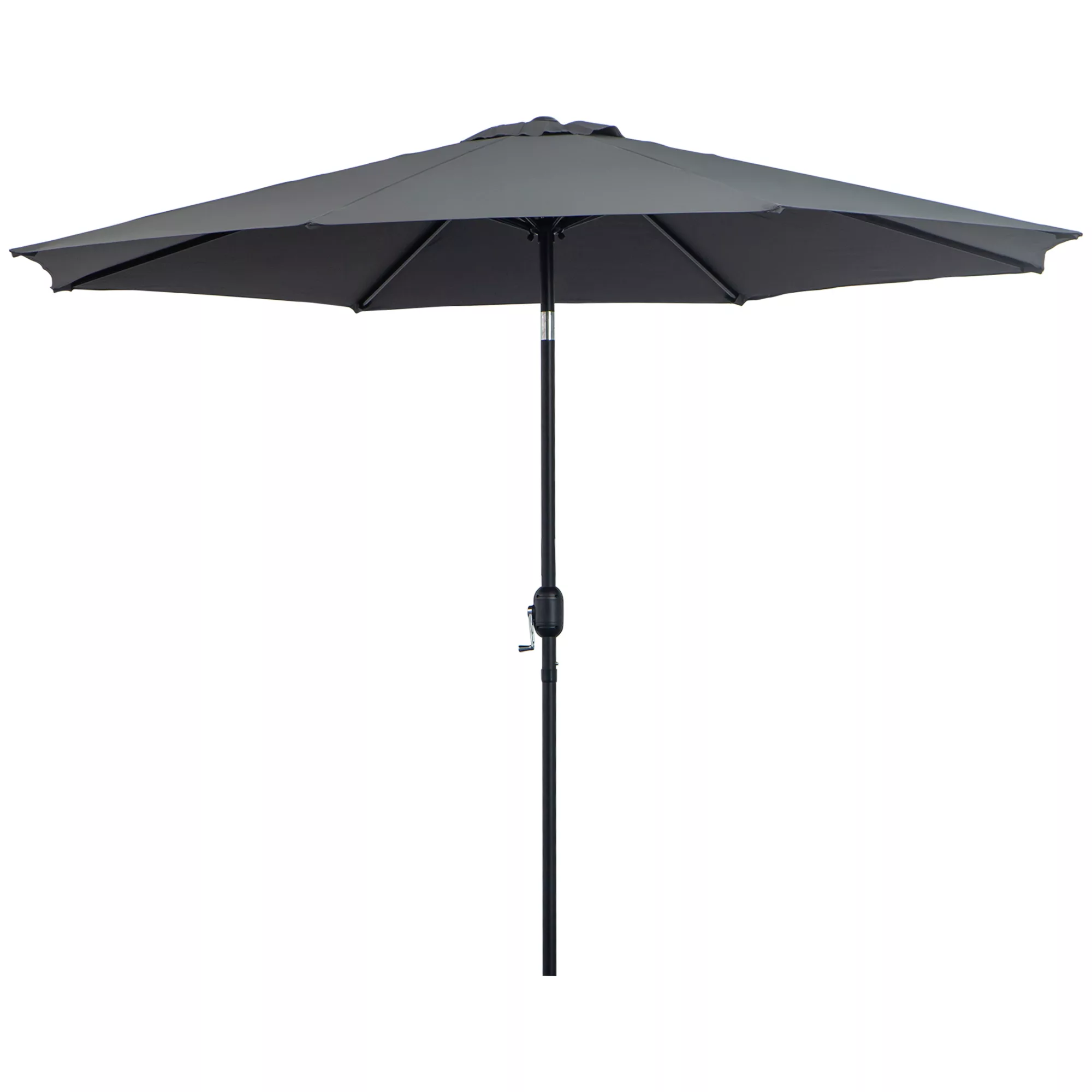 Outsunny Garten Sonnenschirm Balkonschirm Neigbar Ø 3 m aus Metall Rund Pol günstig online kaufen