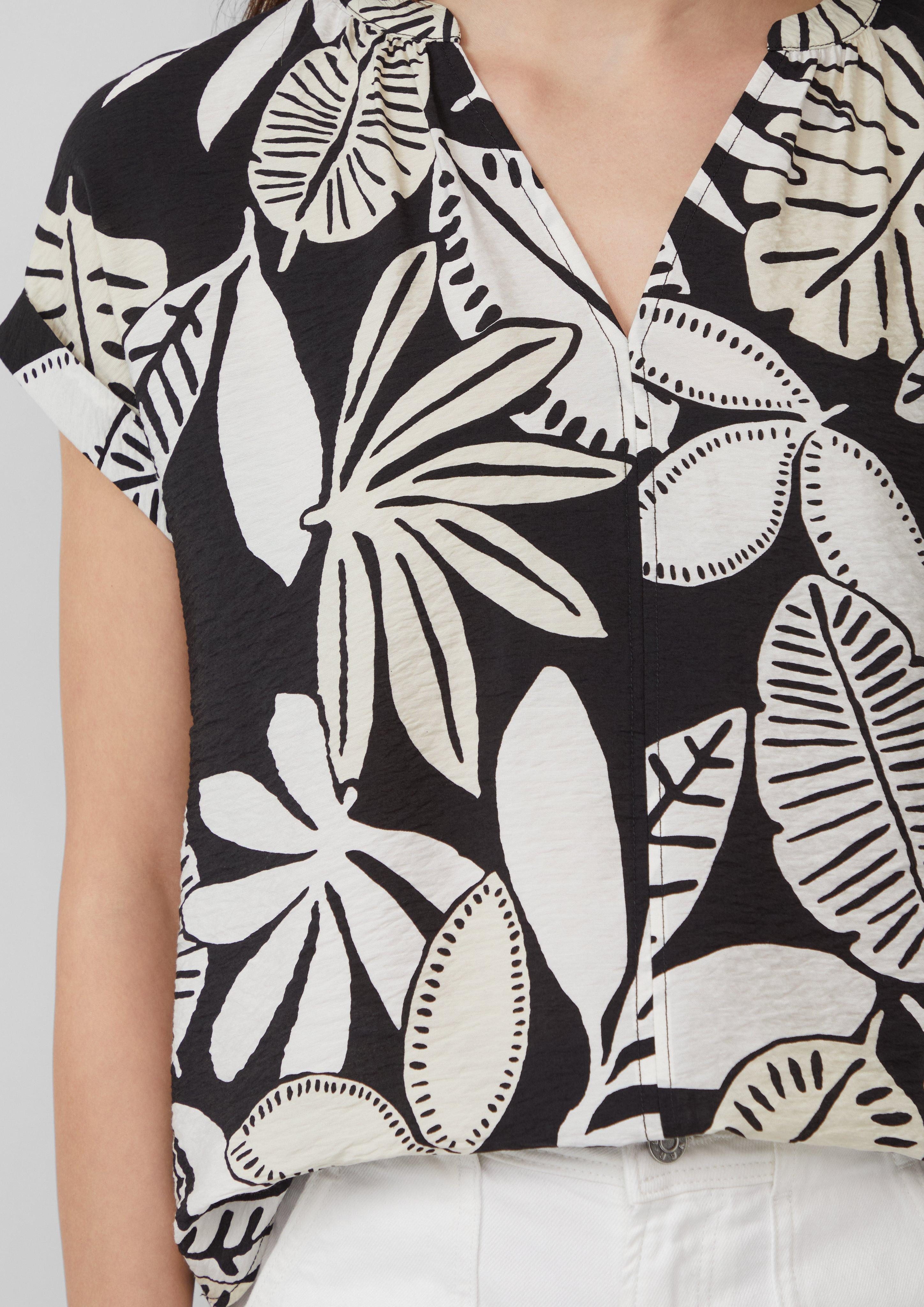 s.Oliver Druckbluse mit Raff-Details günstig online kaufen