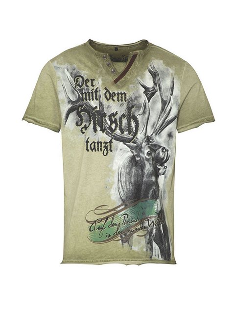Hangowear Trachtenshirt T-Shirt QUINCENT grün günstig online kaufen