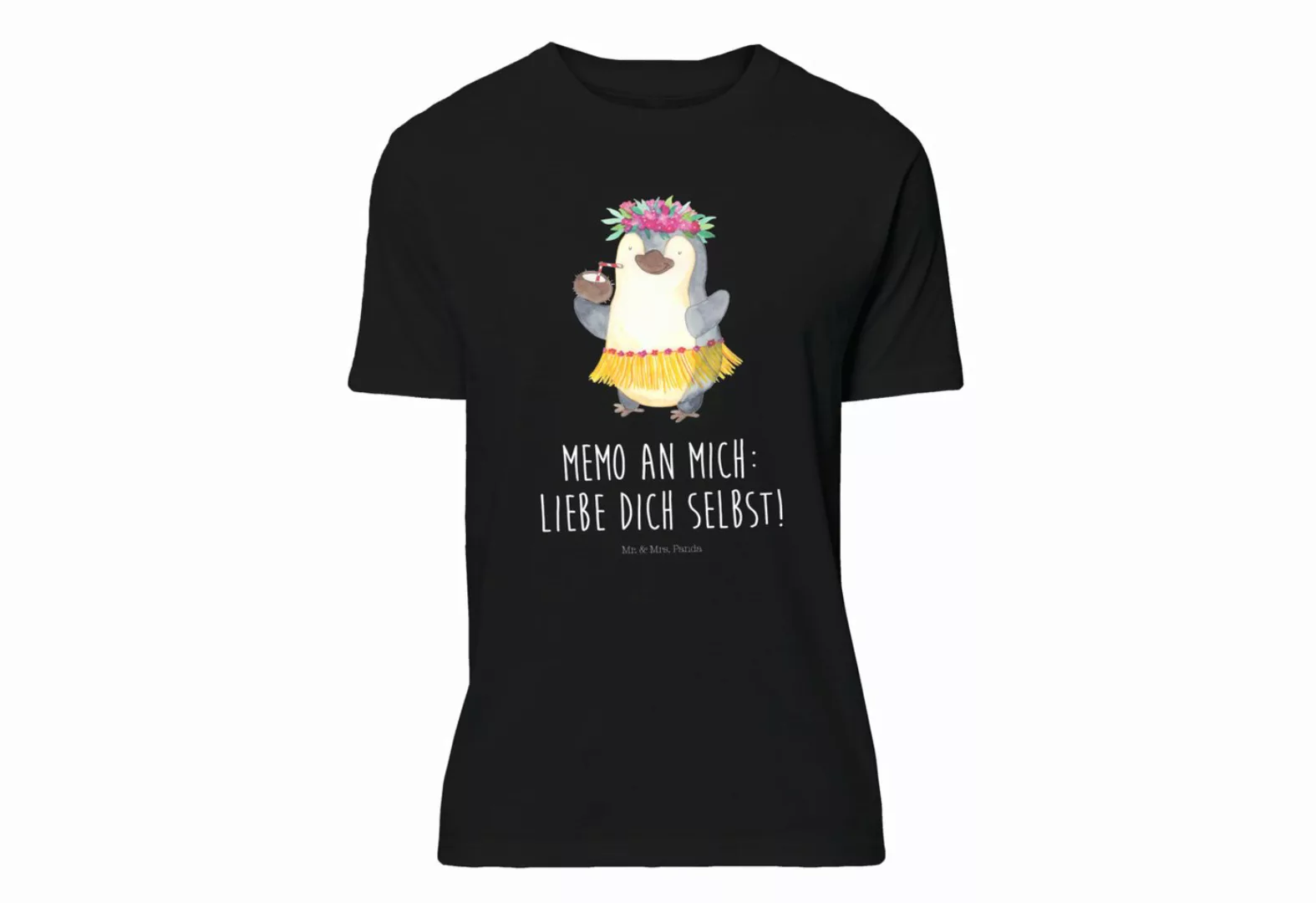 Mr. & Mrs. Panda T-Shirt Pinguin Kokosnuss - Schwarz - Geschenk, Party, Fra günstig online kaufen