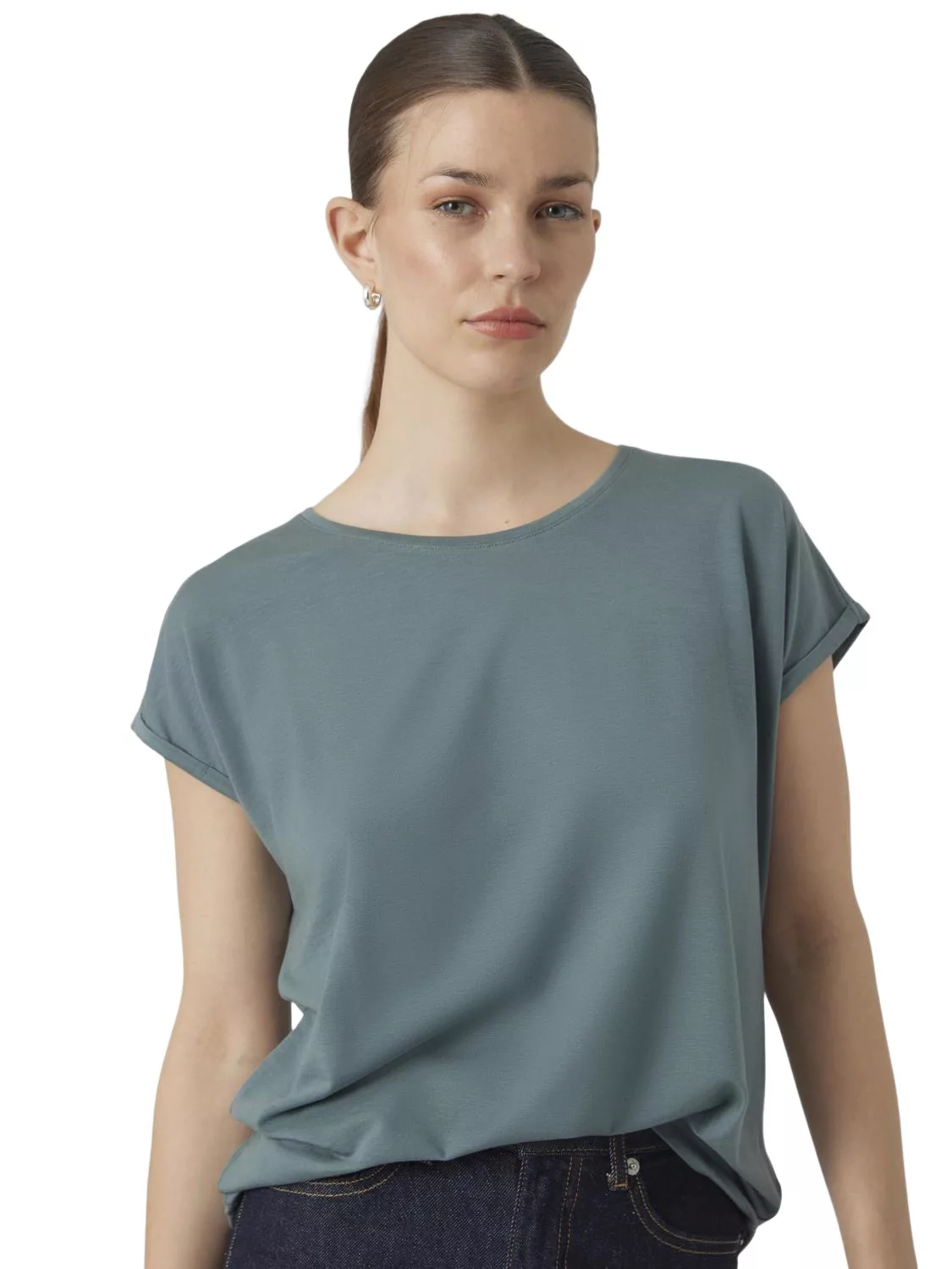 Vero Moda Damen T-Shirt VMAVA PLAIN - Regular Fit günstig online kaufen