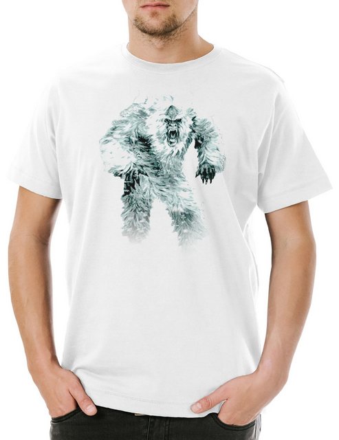 Urban Backwoods Print-Shirt Yeti I Herren T-Shirt Schneemensch Monster Bigf günstig online kaufen