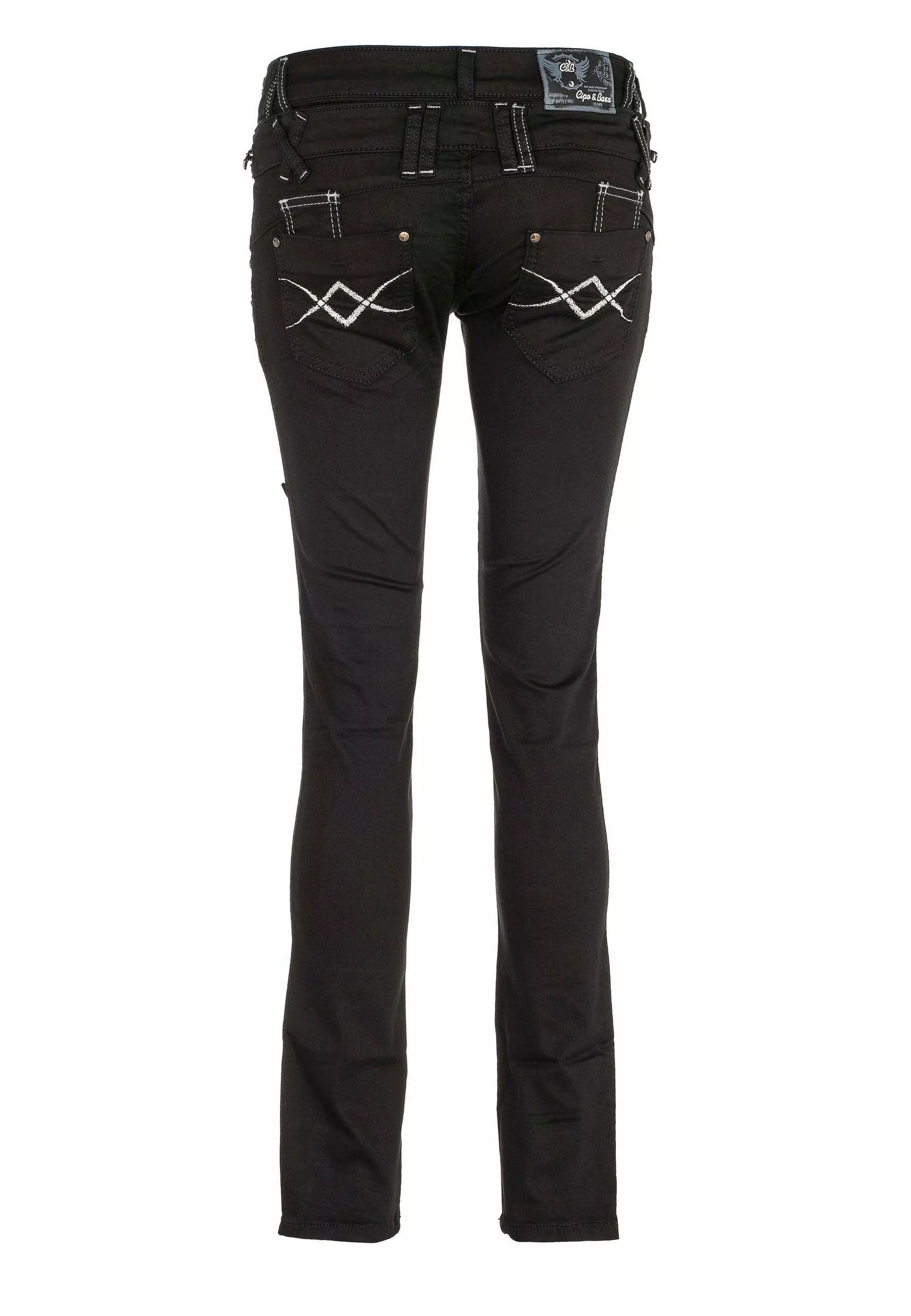 Cipo & Baxx Slim-fit-Jeans "Jeans", mit doppeltem Bund, WD228 günstig online kaufen