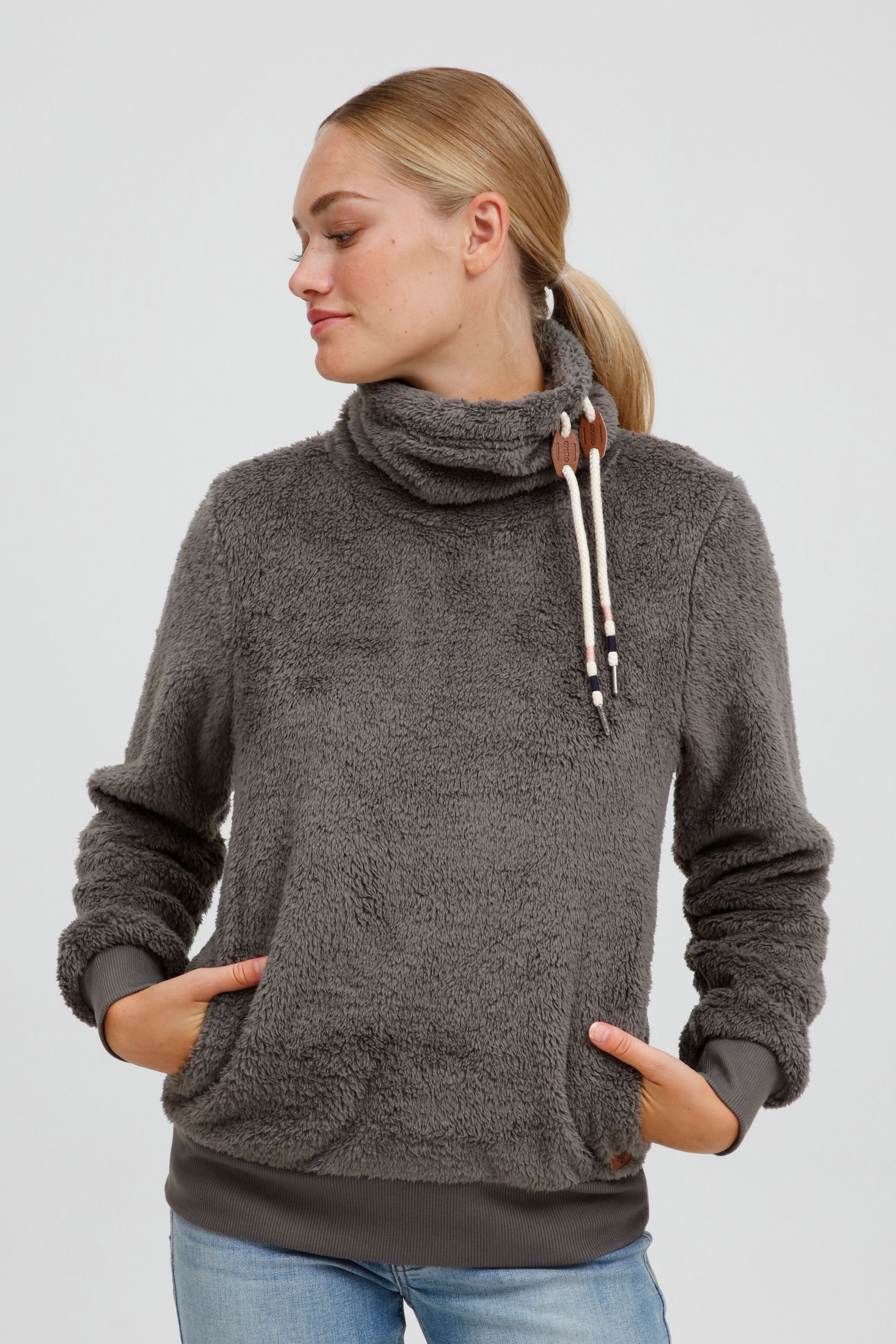 OXMO Trainingspullover "Fleecepullover OXAnnika" günstig online kaufen