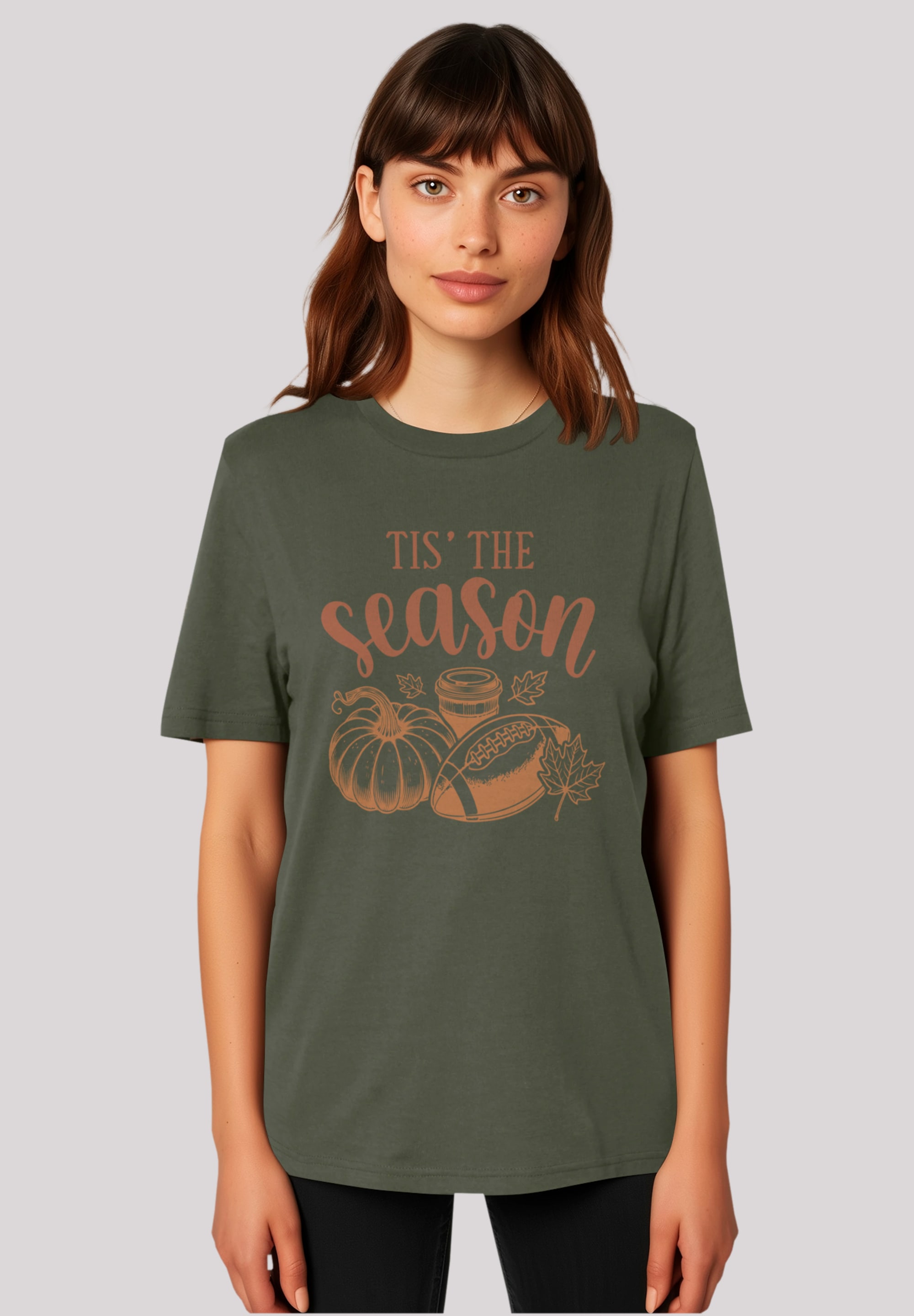 F4NT4STIC T-Shirt "Fall pumpkin coffe football its the Season", Premium Qua günstig online kaufen