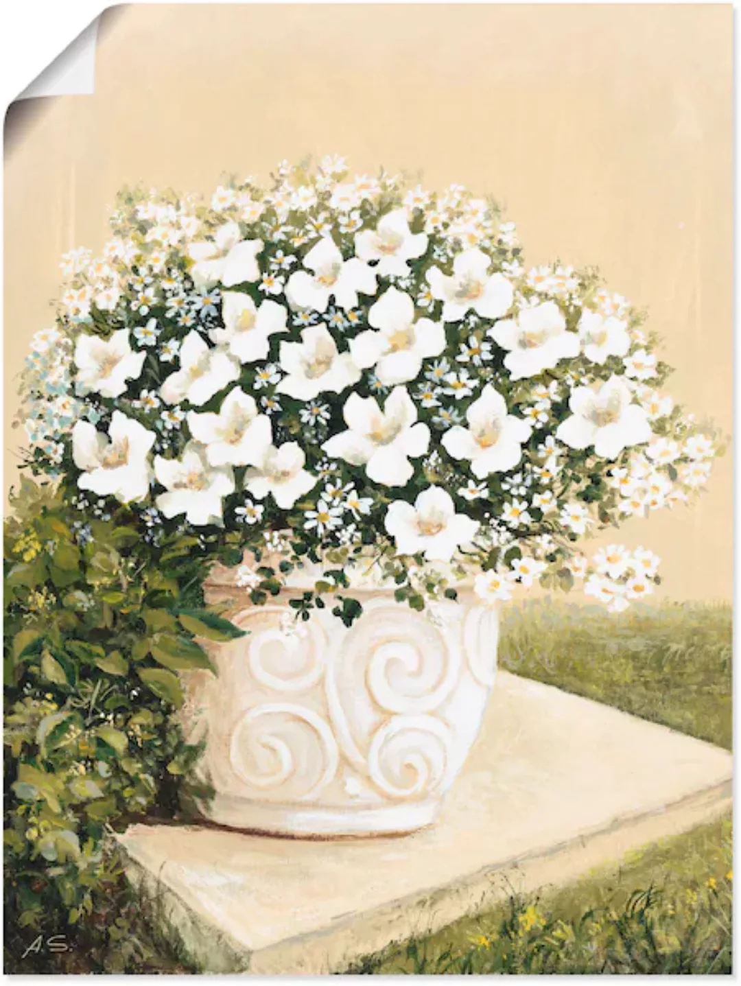 Artland Wandbild "Blumentopf I", Blumen, (1 St.), als Alubild, Outdoorbild, günstig online kaufen