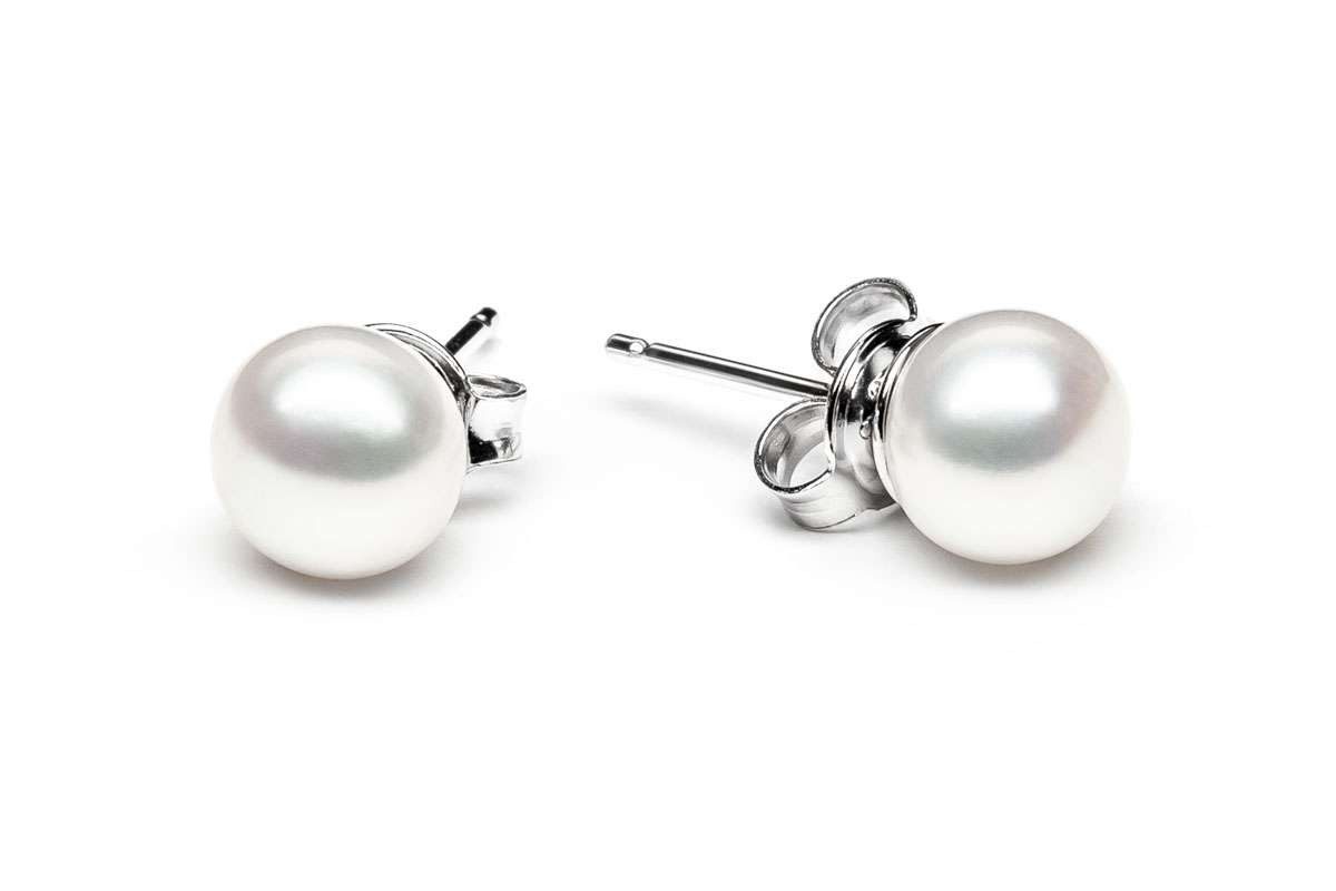 Gaura Pearls Paar Ohrstecker Perlenohrstecker weiß günstig online kaufen