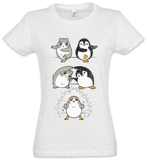 Urban Backwoods Print-Shirt Porg Fusion Damen T-Shirt Penguin Pinguin Hamst günstig online kaufen