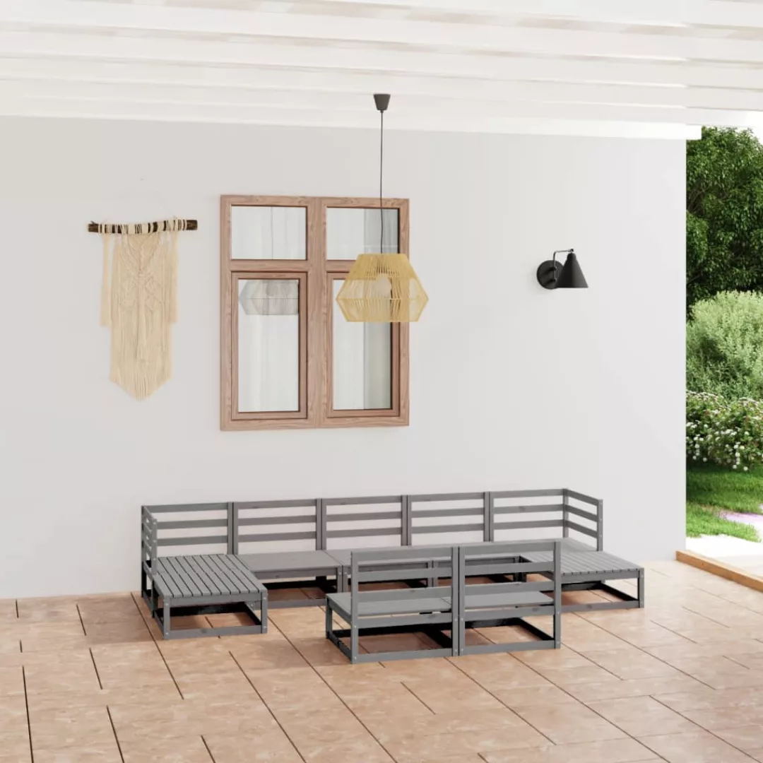 9-tlg. Garten-lounge-set Kiefer Massivholz günstig online kaufen