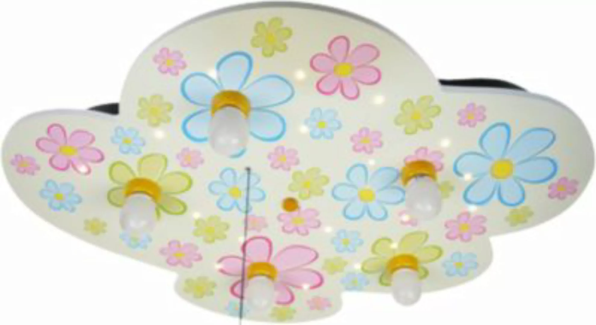 niermann STAND BY Deckenlampe, Wolken, Bunte Blumen mehrfarbig günstig online kaufen