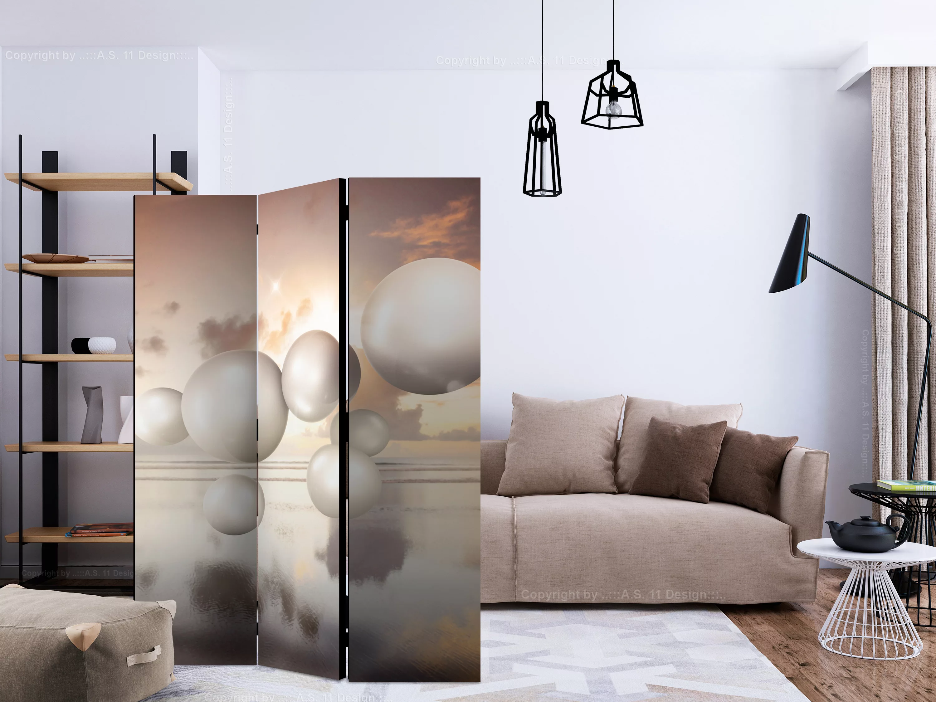 3-teiliges Paravent - Morning Jewels [room Dividers] günstig online kaufen