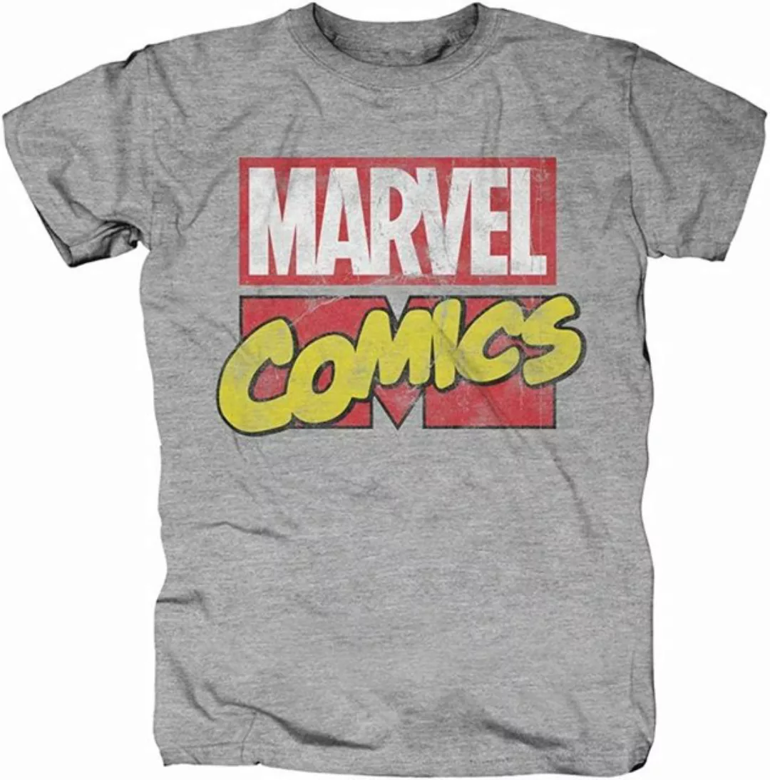 MARVEL Print-Shirt MARVEL Comics T-Shirt grau vintage Erwachsene + Jugendli günstig online kaufen