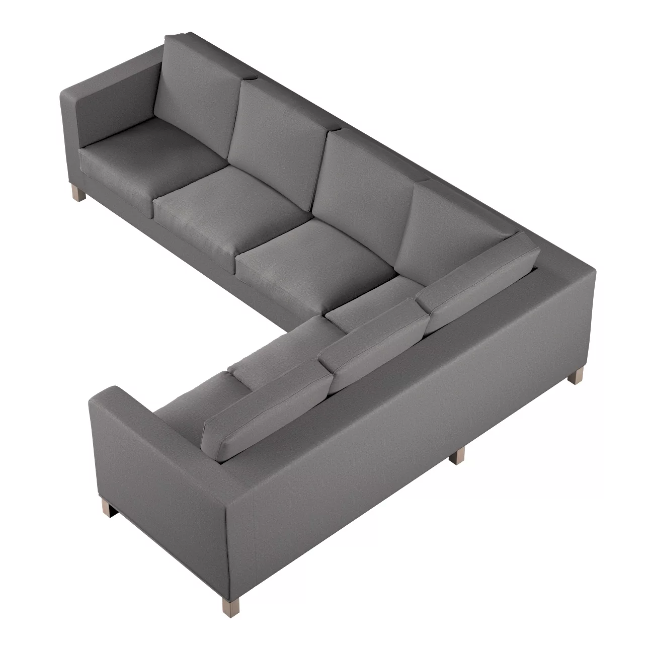 Bezug für Karlanda Sofa Ecke links, grau, 36cm x 30cm x 50cm, Edinburgh (11 günstig online kaufen