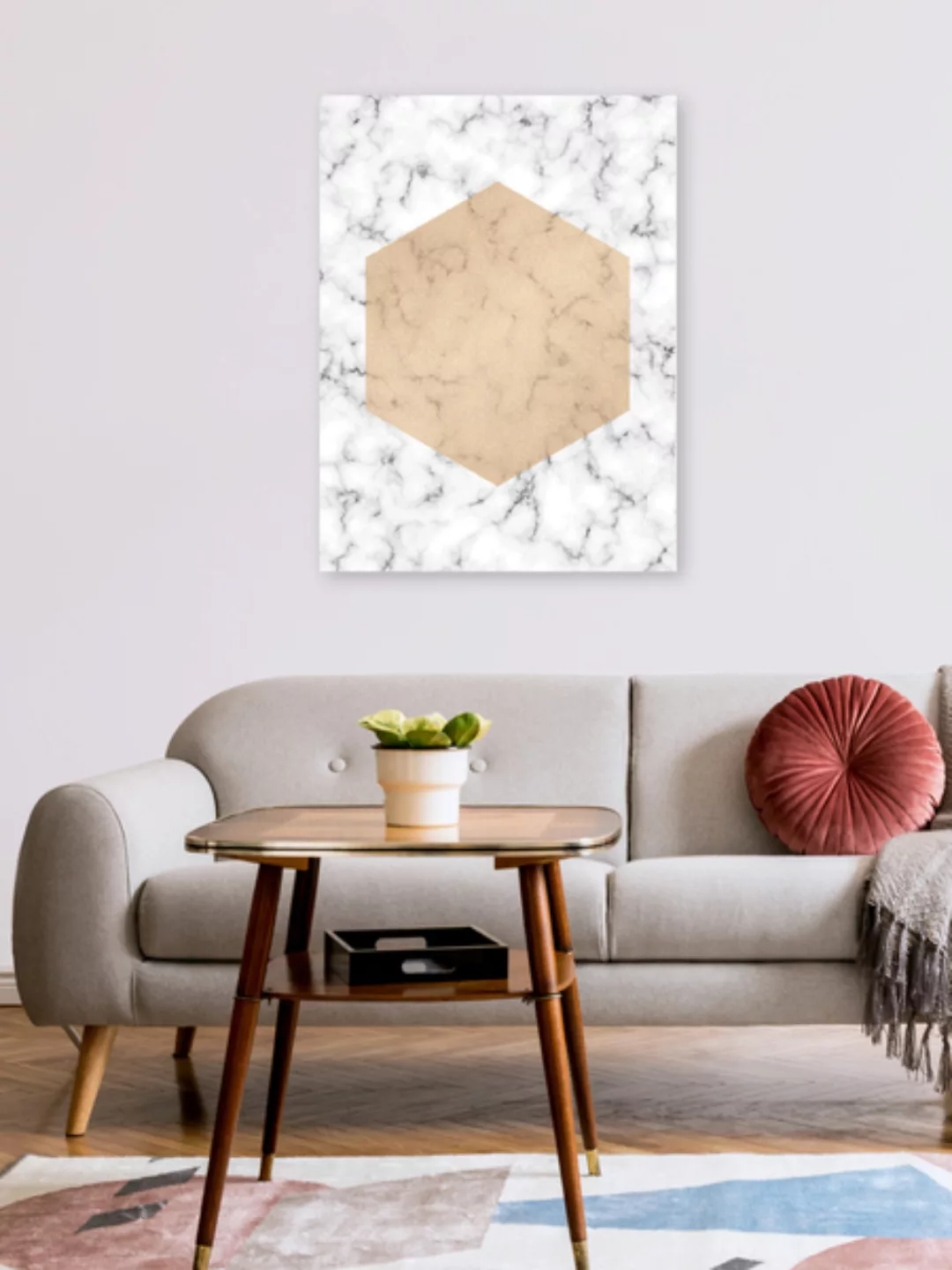 Poster / Leinwandbild - Marble Shape I günstig online kaufen