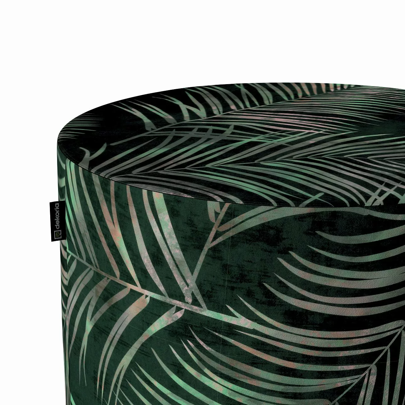 Pouf Barrel, waldgrün, ø40 cm x 40 cm, Velvet (704-21) günstig online kaufen