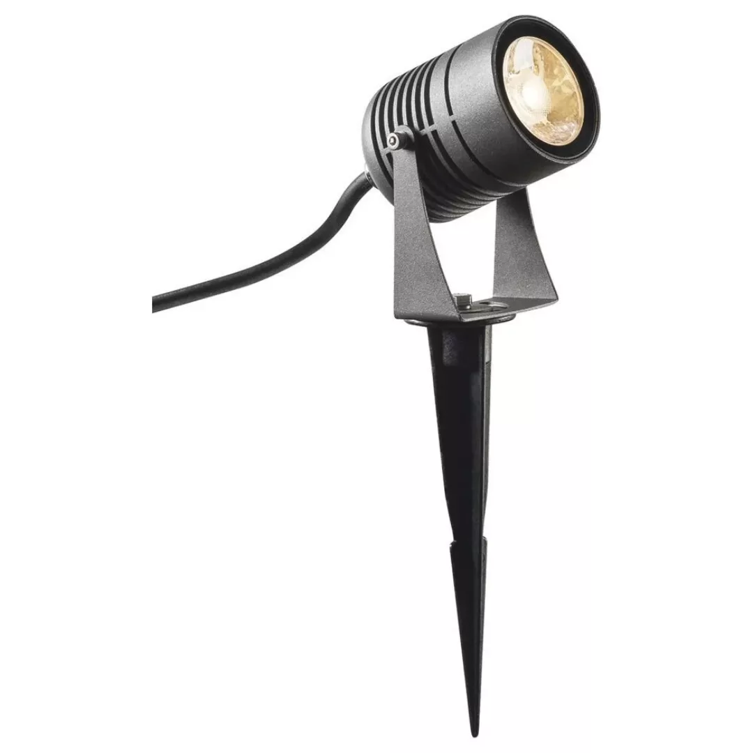 SLV LED SPIKE, LED Outdoor Erdspießleuchte, anthrazit, IP55, 3000K, 40° günstig online kaufen