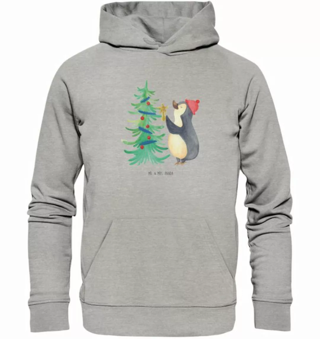 Mr. & Mrs. Panda Hoodie Pinguin Weihnachtsbaum Größe L - Heather Grey - Ges günstig online kaufen