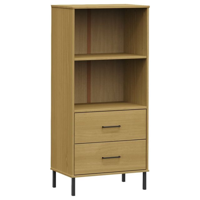 vidaXL Bücherregal Bücherregal OSLO 2 Schubladen Braun 60x35x128,5 cm Massi günstig online kaufen