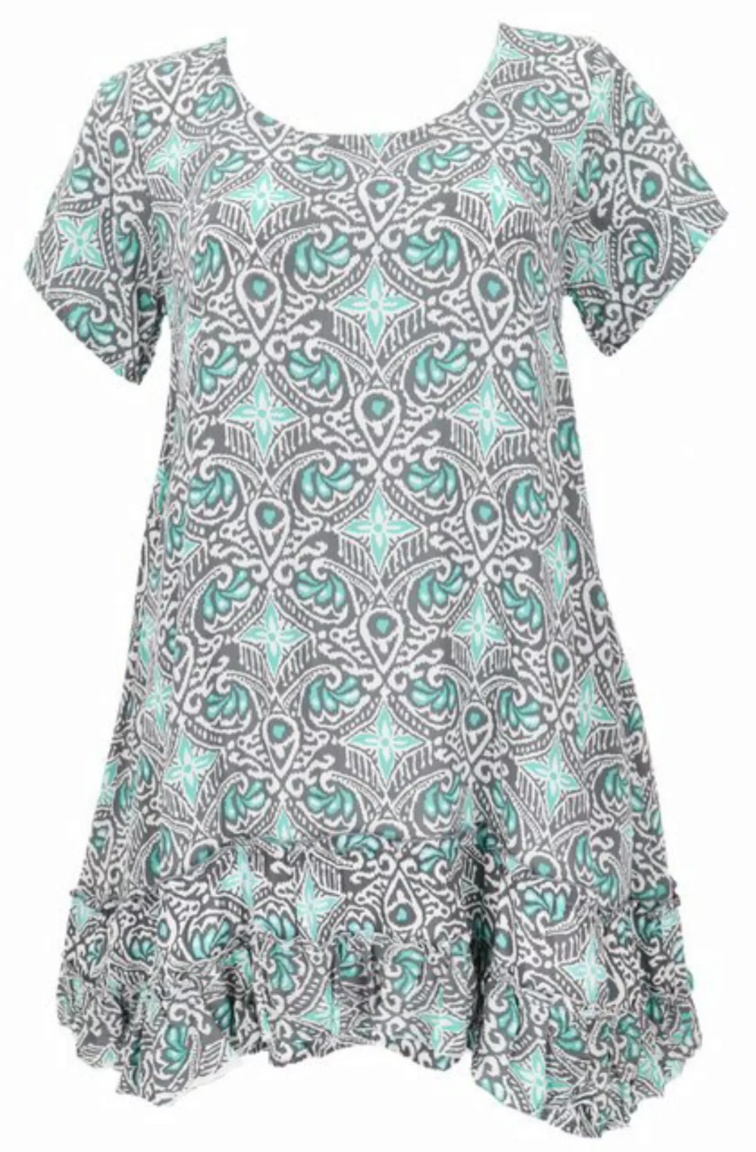 Guru-Shop Midikleid Boho Strandkleid, Minikleid - grau alternative Bekleidu günstig online kaufen