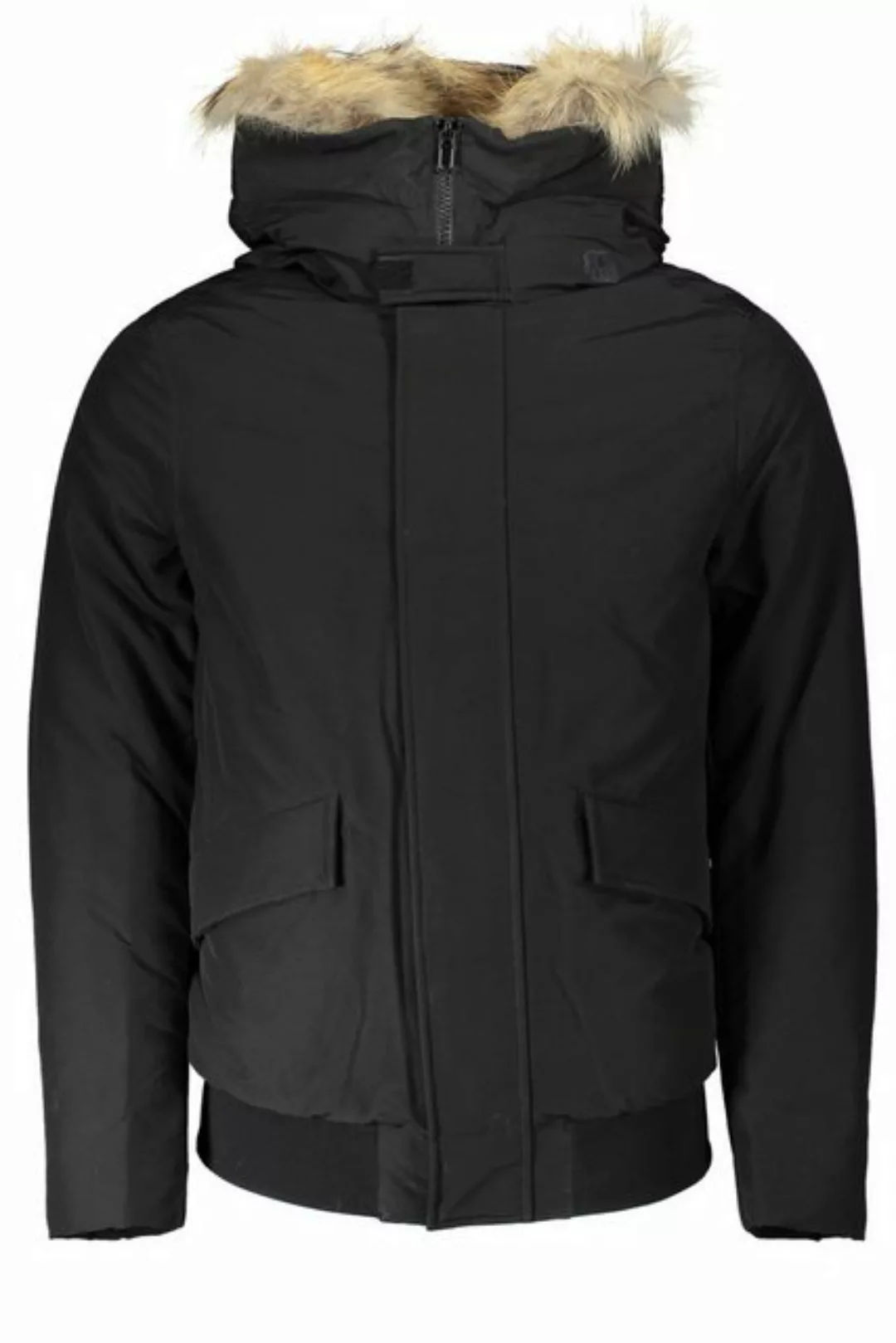 WOOLRICH Outdoorjacke Schwarze Herrenjacke mit abnehmbarem Fell - Stilvoll günstig online kaufen