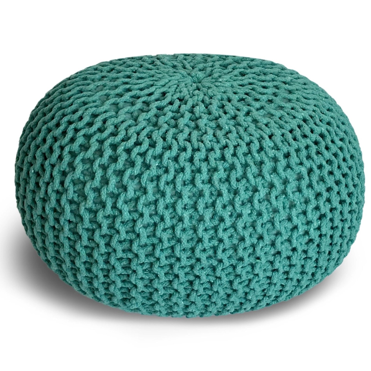 Casamia Pouf 55cm Sitzpouf Bodenkissen Hocker Baumwolle Türkis günstig online kaufen