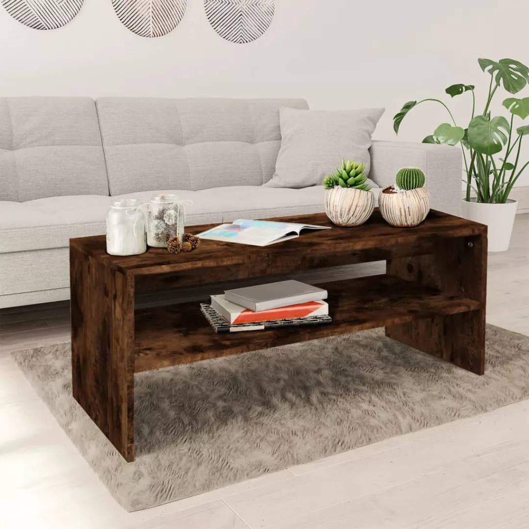 Vidaxl Couchtisch Räuchereiche 100x40x40 Cm Holzwerkstoff günstig online kaufen