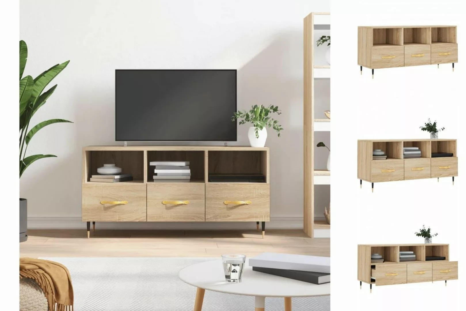 vidaXL TV-Schrank TV-Schrank Räuchereiche 102x36x50 cm Spanplatte günstig online kaufen