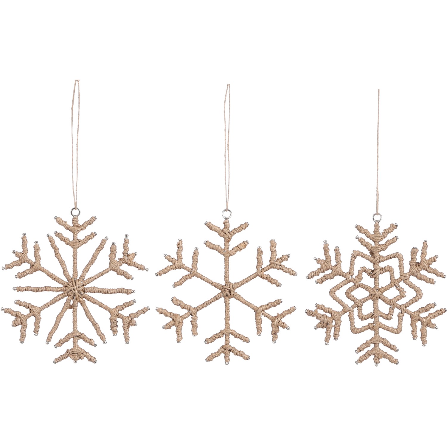 Ornament Schneeflocke Braun 1 cm x Ø 12 cm günstig online kaufen