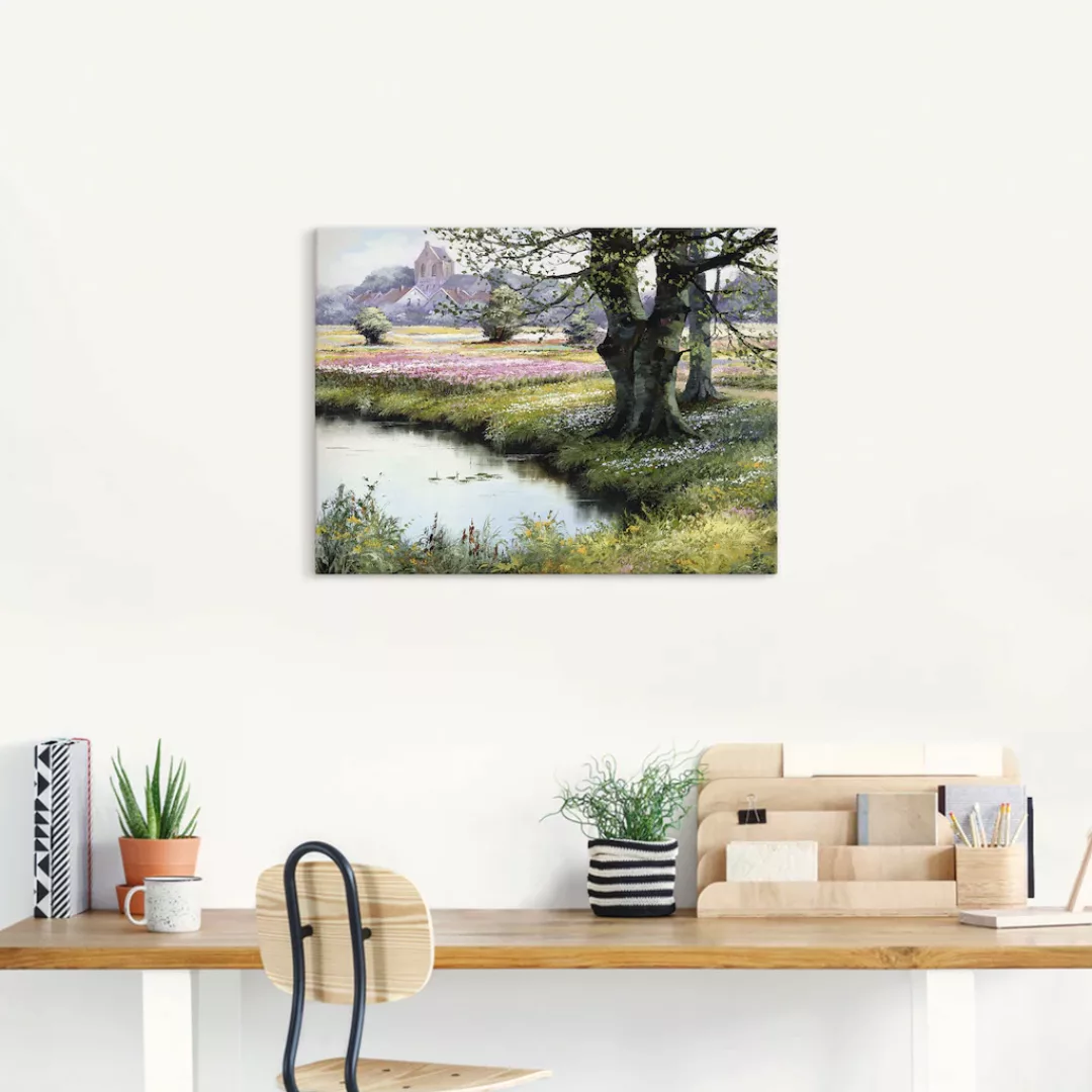 Artland Wandbild "Das Dorf", Felder, (1 St.), als Leinwandbild, Poster in v günstig online kaufen