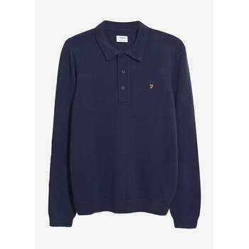 Farah  T-Shirts & Poloshirts Pullover Hamlet Knit LS Polo – True Navy günstig online kaufen