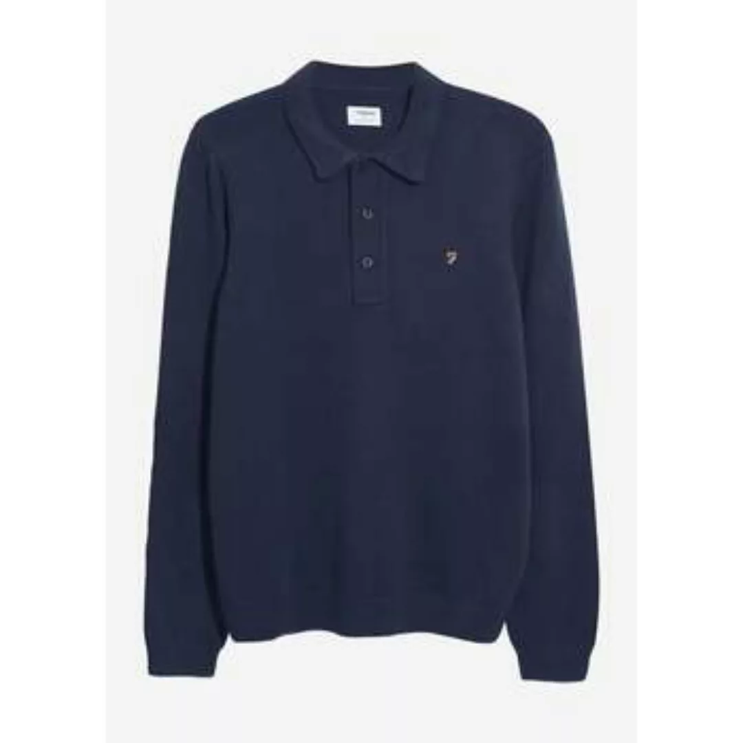 Farah  Pullover Sweater hamlet knit ls polo - true navy günstig online kaufen