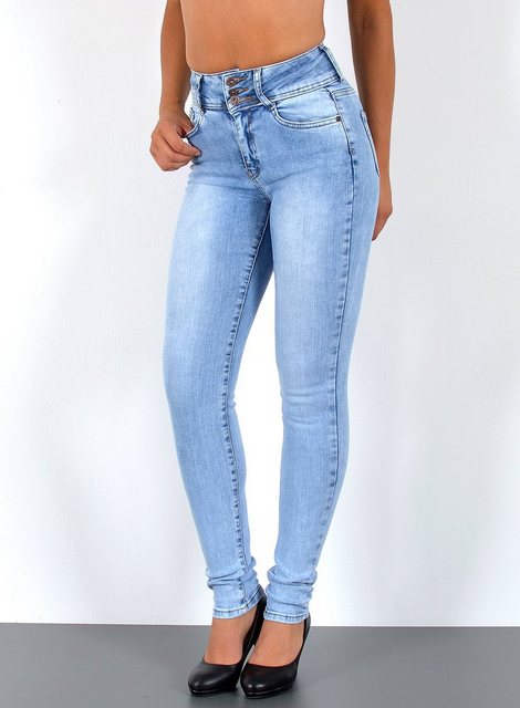 ESRA Skinny-fit-Jeans S200 High Waist Skinny Jeans Damen, Damen Jeans Hose günstig online kaufen