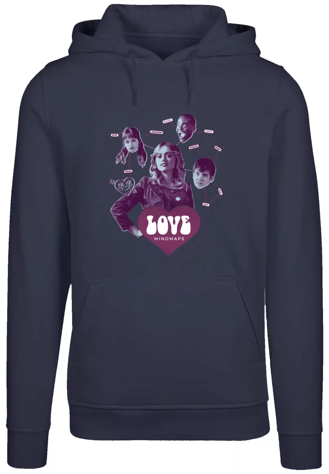 F4NT4STIC Kapuzenpullover "Sex Education Love Mindmaps Netflix TV Series", günstig online kaufen