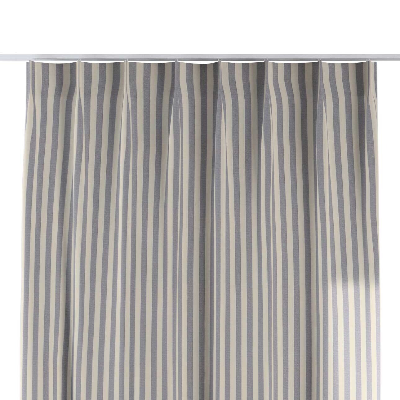 Vorhang mit flämischen 1-er Falten, marinenblau-ecru , Quadro (136-02) günstig online kaufen