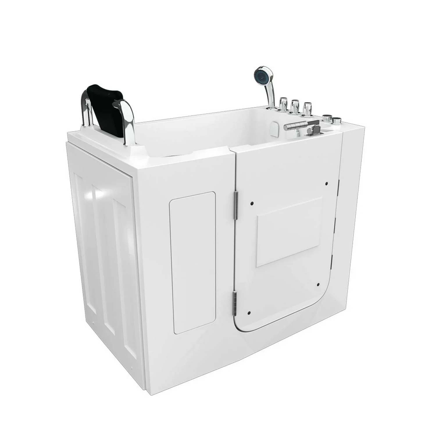 AcquaVapore Sitzwanne Whirlpool Badewanne mit Tür S08WP-TH-C-L 110x68cm günstig online kaufen