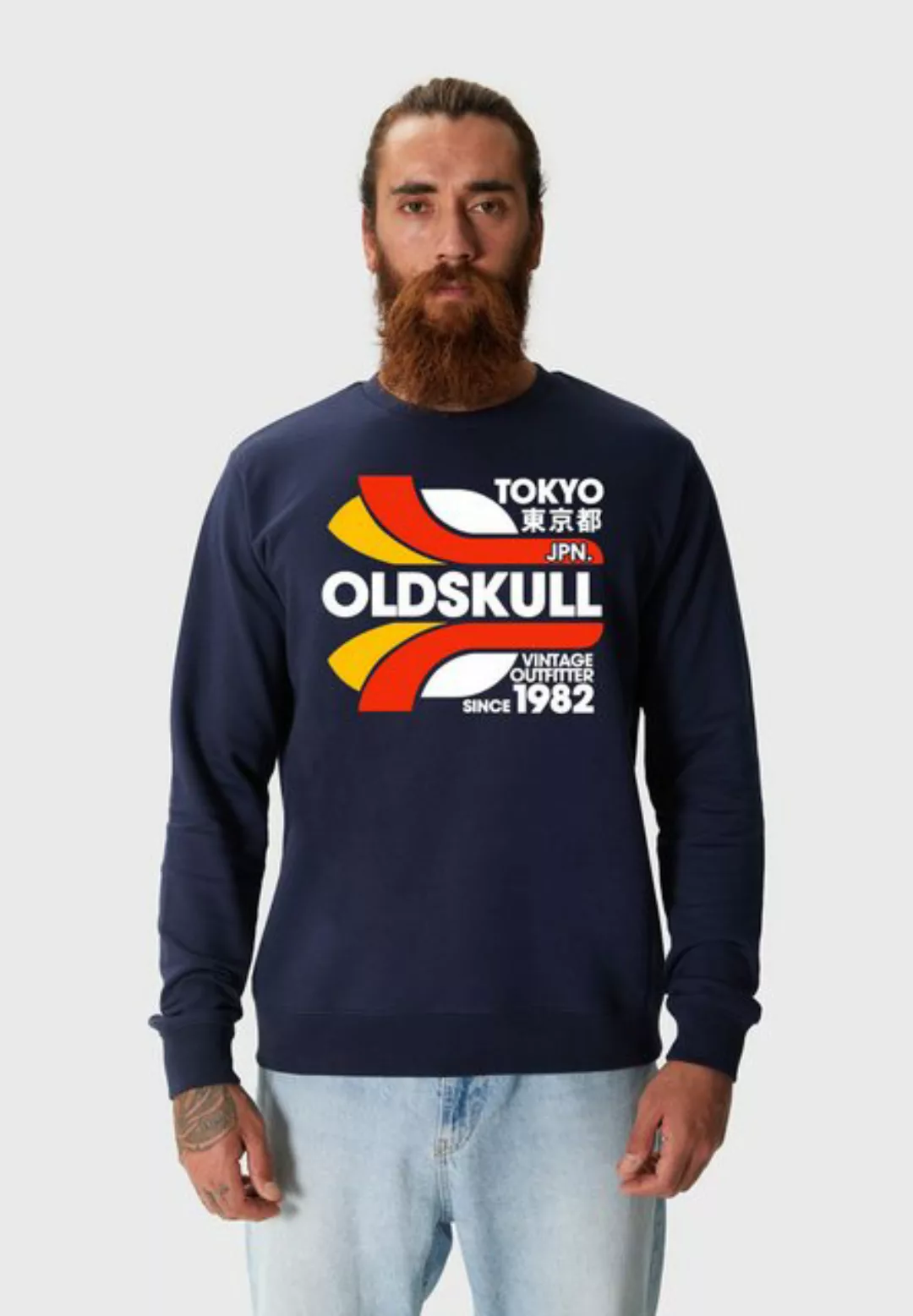 Oldskull Sweatshirt Retro Tokyopolis Vintage Logo Graphic günstig online kaufen