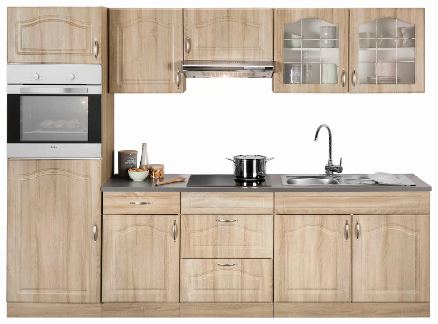 wiho Küchen Küchenzeile "Linz", mit E-Geräten, Breite 270 cm günstig online kaufen